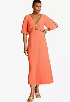 Повседневное платье REGULAR FIT - SEQUIN SLEEVE MIDI Love & Roses, оранжевый