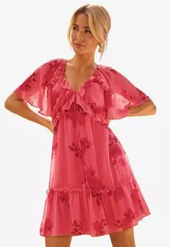 Повседневное платье REGULAR FIT - SLEEVE RUFFLE Friends Like These, розовый