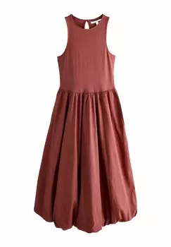 Повседневное платье REGULAR FIT - SLEEVELESS RACER PUFFBALL MIDI Next, коричневый