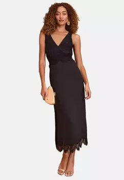 Повседневное платье REGULAR FIT - V-NECK LACEBODICE MIDI Love & Roses, черный