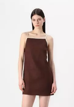 Повседневное платье RESORT APRON NECK SHIFT MINI DRESS Abercrombie & Fitch, мультиколор
