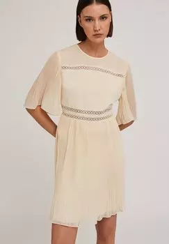 Повседневное платье RICAMATO CON DETTAGLI PLISS Motivi, белый