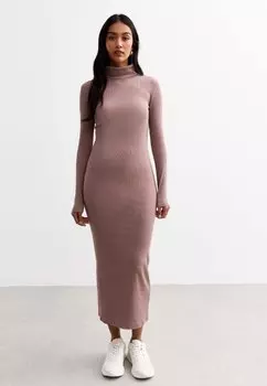 Повседневное платье ROLL NECK MIDI New Look, бежевый