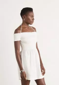 Повседневное платье RUCHE DRESS Tommy Jeans, кремовый