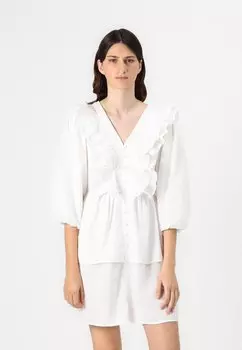 Повседневное платье RUNA RUFFLE DRESS YAS, белый