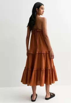 Повседневное платье RUST TIERED STRAPPY New Look, оранжевый