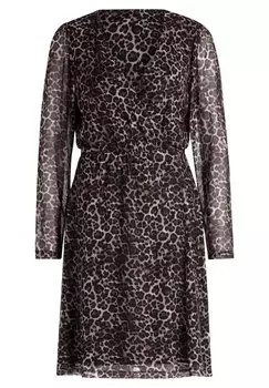 Повседневное платье с рюшами Cartoon, коричневый