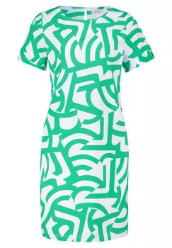 Повседневное платье с узором Cartoon, белый