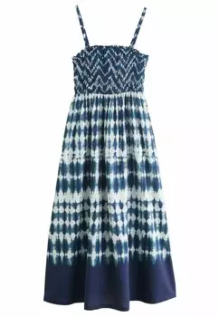 Повседневное платье SHIRRED BANDEAU MIDI Next, синий