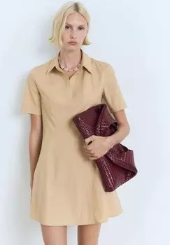Повседневное платье SHORT Mango, коричневый