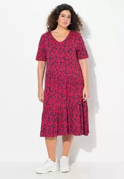 Повседневное платье SHORT SLEEVE Ulla Popken, красный