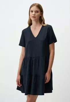 Повседневное платье SHORT SLEEVE V-NECK MINI Jimmy Key, темно-синий