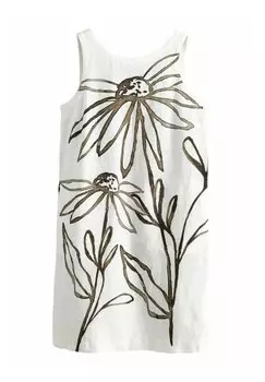 Повседневное платье SLEEVELESS BACK MINI Next, молочный