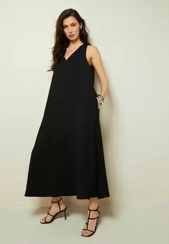 Повседневное платье SLEEVELESS COLUMN V-NECK MIDI, REGULAR FIT Next, черный