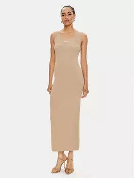 Повседневное платье slim fit Karl Lagerfeld, бежевый
