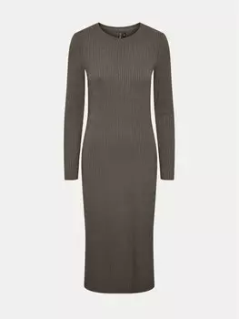 Повседневное платье slim fit Pieces, коричневый