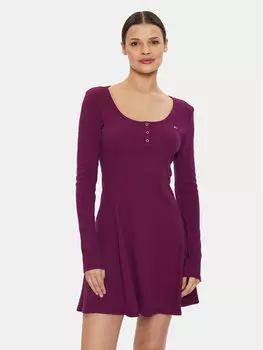 Повседневное платье slim fit Tommy Jeans, бургундия