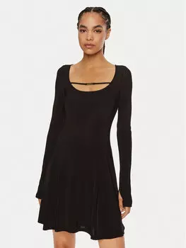 Повседневное платье slim fit Versace Jeans Couture, черный