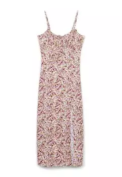 Повседневное платье SLIP FANTASIA FIORI CON SPACCO Calliope, желтый