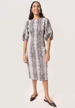 Повседневное платье SLSANDJA MIDI Soaked in Luxury, серый