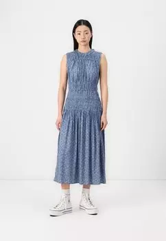 Повседневное платье SMOCKED BODICE GAP, синий