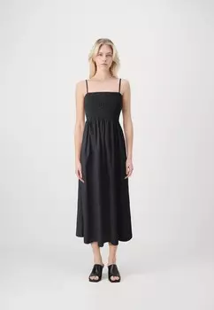 Повседневное платье SMOCKED DRESS GAP, черный