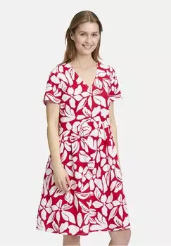 Повседневное платье SOMMER MIT V-AUSSCHNITT Vera Mont, красный