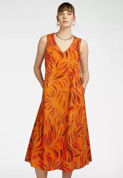 Повседневное платье STAMPATO IN STRETCH Elena Mir, оранжевый