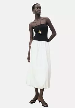 Повседневное платье STRAPLESS BALLON Mango, черный