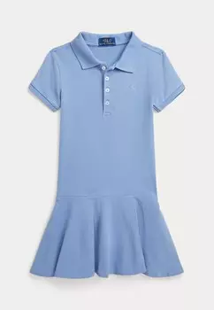 Повседневное платье STRETCH MESH POLO DRESS Ralph Lauren, светло-голубой