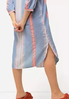 Повседневное платье STRIPE 3/4 SLEEV V-NECK Ulla Popken, светло-голубой