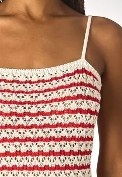 Повседневное платье STRIPE Gina Tricot, красный