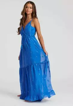 Повседневное платье SUMMER SEQUIN DETAIL CAMI V NECK South Beach, синий