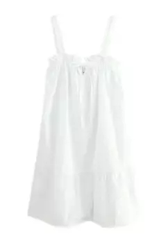 Повседневное платье TALL FIT - EMBROIDERED Next, белый