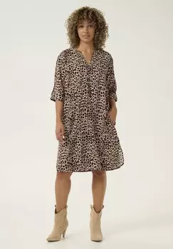 Повседневное платье TIAH Cream, коричневый