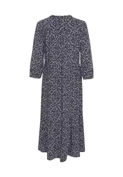 Повседневное платье TIAH FLOUNCE KIM Cream, темно-синий