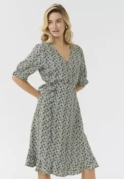 Повседневное платье TIAH WRAP Cream, зеленый