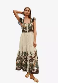 Повседневное платье TIE BACK - Maxi dress Next, бежевый