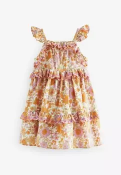 Повседневное платье TIERED, REGULAR FIT Next, оранжевый