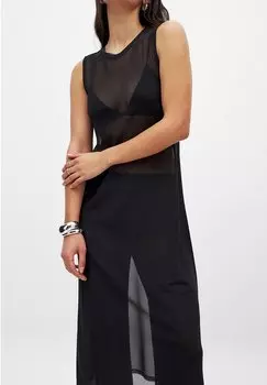 Повседневное платье TRANSPARENT MIDI NA-KD, черный