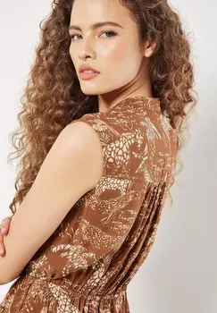 Повседневное платье TROPICAL ANIMAL PRINT Apricot, оранжевый