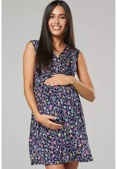 Повседневное платье UMSTANDSKLEID MIT STILLFUNKTION Chelsea Clark, цвет Marineblau mit Bunten Blumen