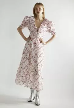 Повседневное платье V-NECK PUFF SLEEVE Glamorous, мультиколор