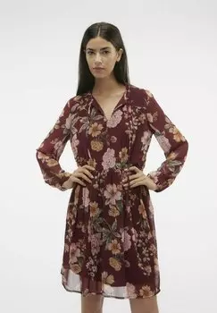 Повседневное платье Vero Moda, цвет cabernet