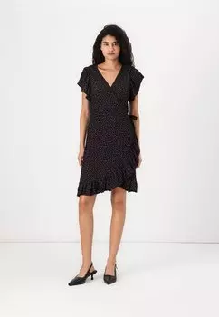 Повседневное платье VIABIA WRAP DRESS VILA, черный