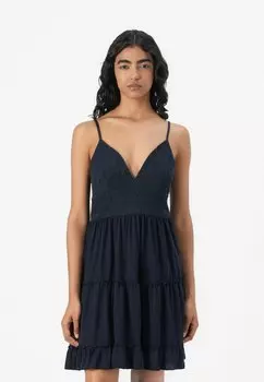 Повседневное платье VIAGNES DRESS VILA, темно-синий