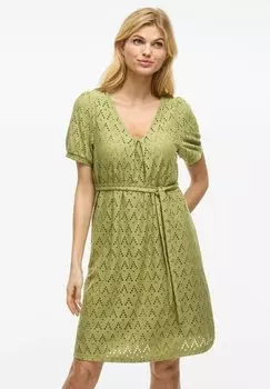 Повседневное платье VIAMALINA V NECK VILA, светло-зеленый