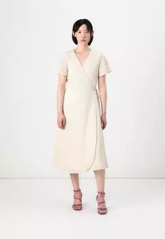 Повседневное платье VICHIKKA MIDI WRAP DRESS VILA, кремовый