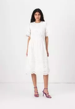 Повседневное платье VIMETTE O NECK MIDI DRESS VILA, белый