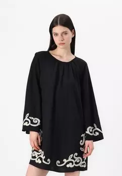 Повседневное платье VIPOLENE O NECK SHORT DRESS VILA, черный